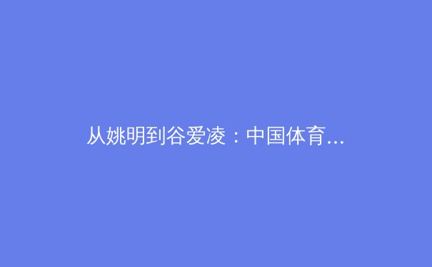 从姚明到谷爱凌：中国体育国际化的战略转型与价值重塑 - 4
